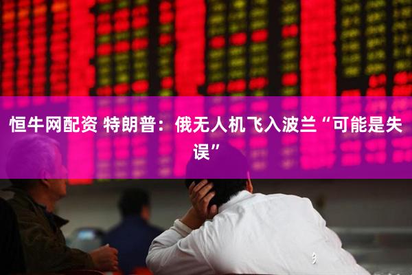 恒牛网配资 特朗普：俄无人机飞入波兰“可能是失误”