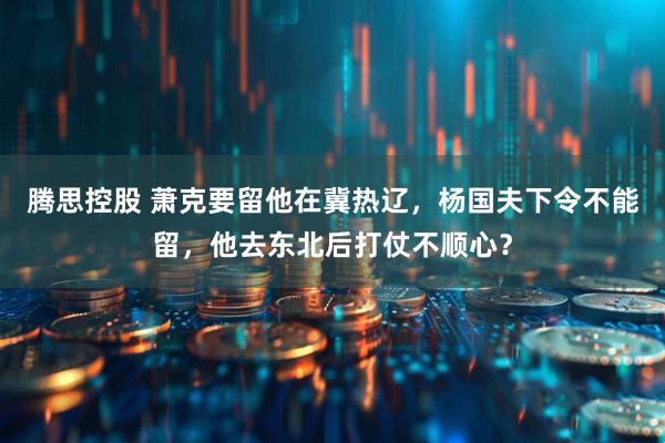 腾思控股 萧克要留他在冀热辽，杨国夫下令不能留，他去东北后打仗不顺心？